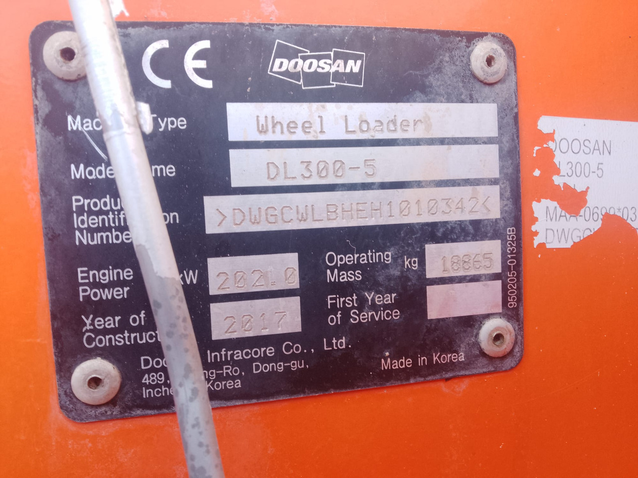 Chargeuse sur pneus DOOSAN DL300-5