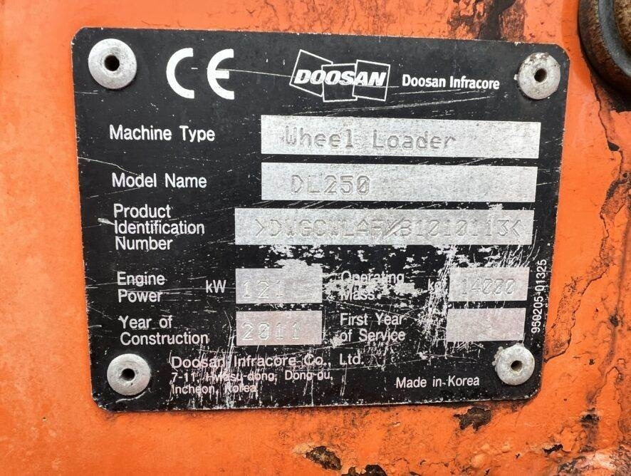 Chargeuse sur pneus Doosan DL250