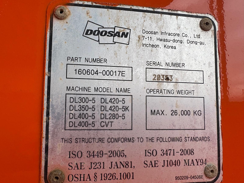 Chargeuse sur pneus Doosan DL300-5