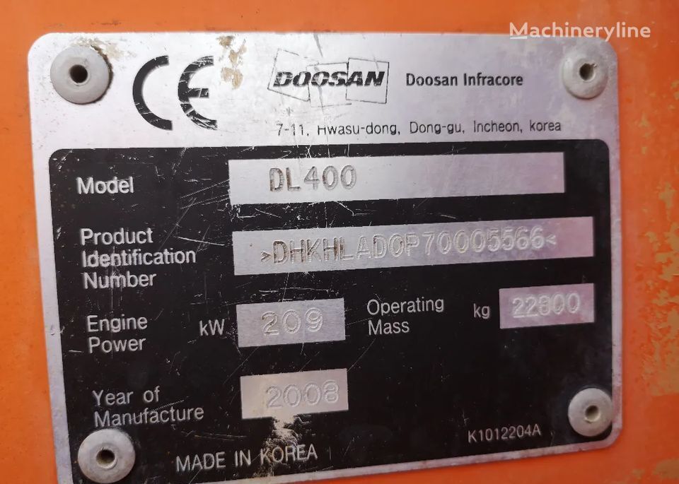 Chargeuse sur pneus Doosan DL 400