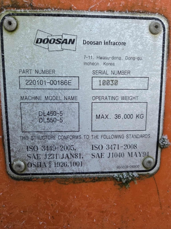 Chargeuse sur pneus Doosan DL 450-5