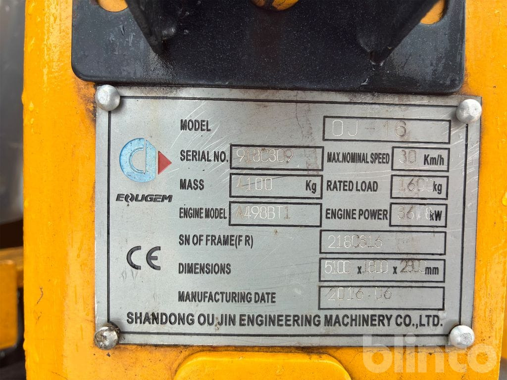Chargeuse sur pneus Eougem OJ-16