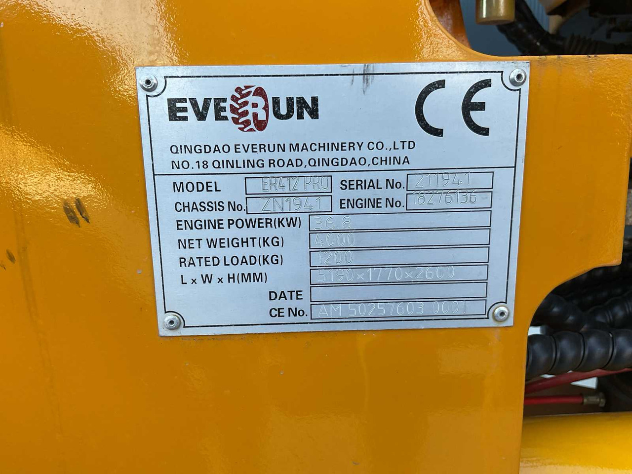 Chargeuse sur pneus Evernote ER412PRO