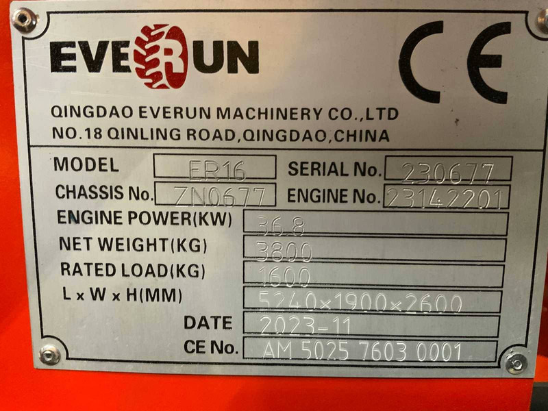 Chargeuse sur pneus Everun ER16