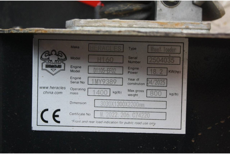 Chargeuse sur pneus Heracles H160