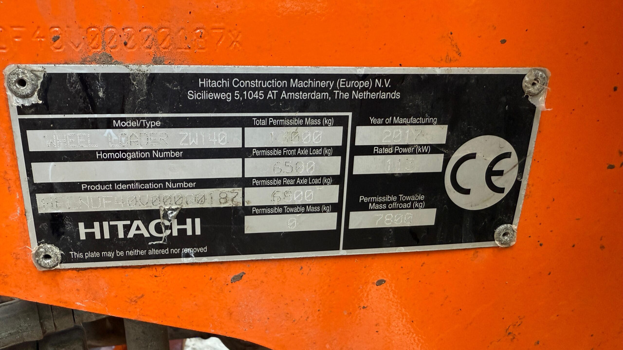 Chargeuse sur pneus Hitachi ZW140