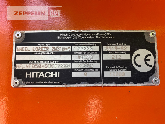 Chargeuse sur pneus Hitachi ZW310-6