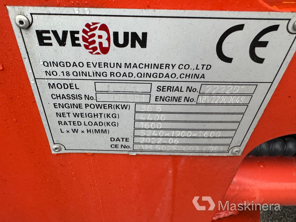 Chargeuse sur pneus Hjullastare Everun ER416