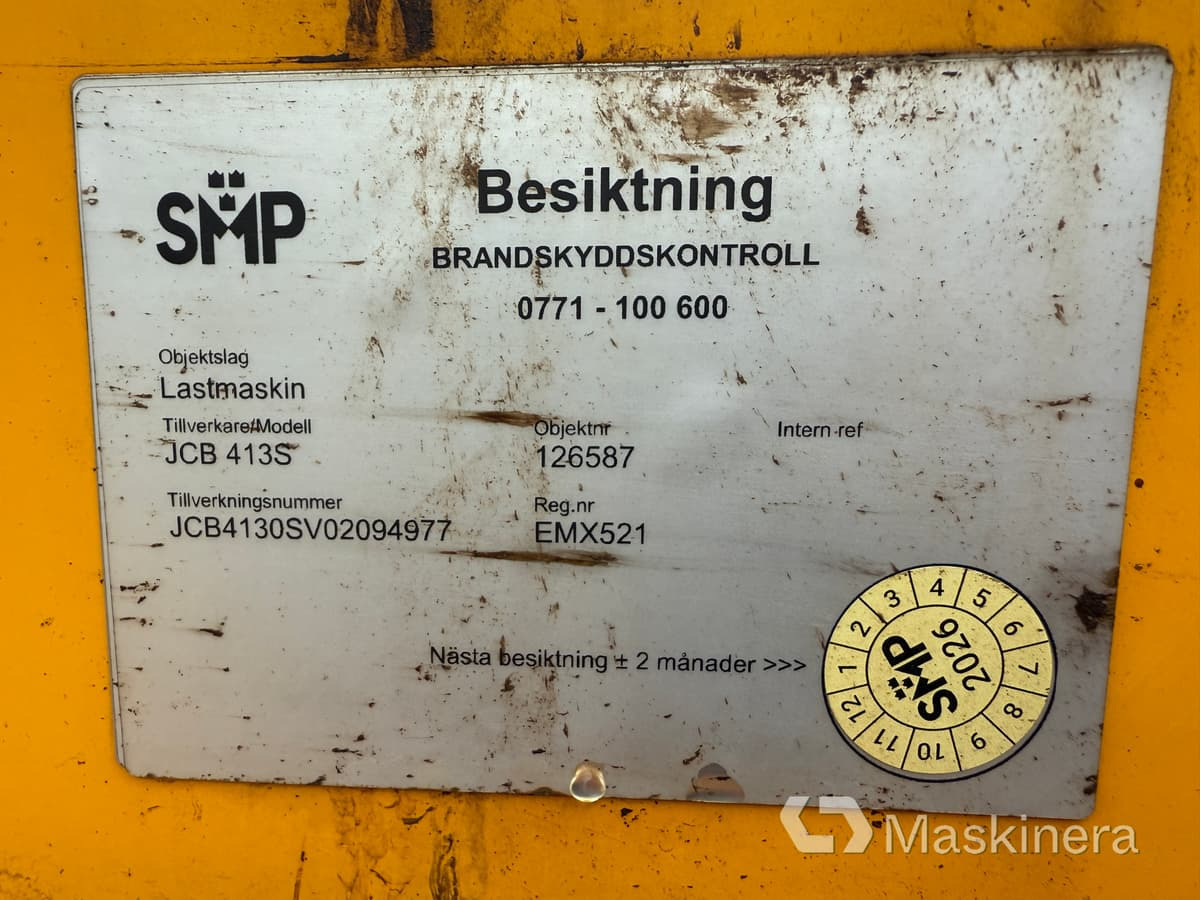 Chargeuse sur pneus Hjullastare JCB 413S