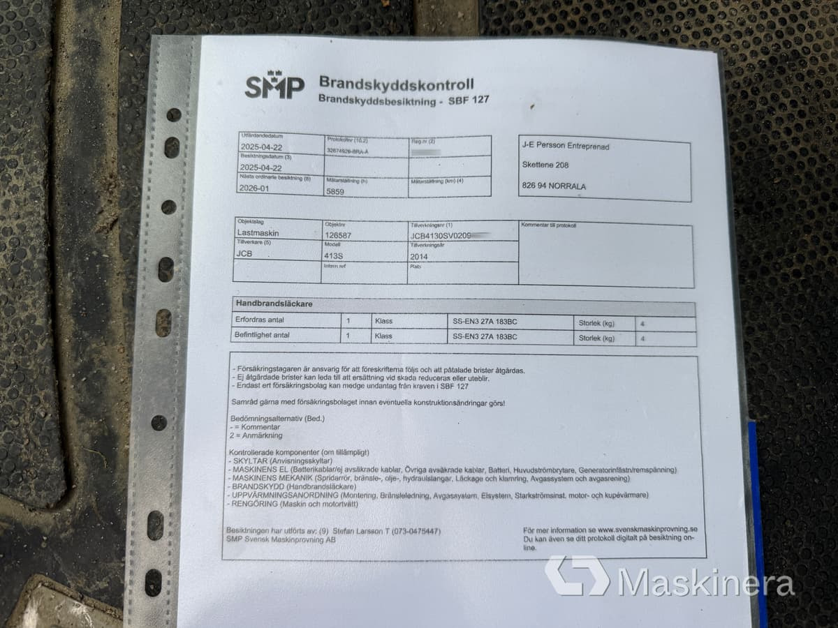 Chargeuse sur pneus Hjullastare JCB 413S