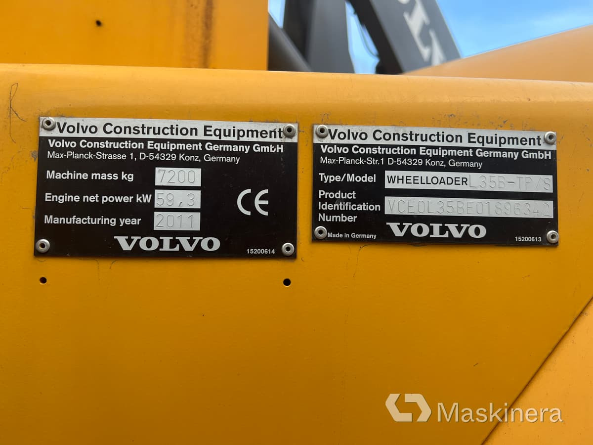 Chargeuse sur pneus Hjullastare Volvo L35B