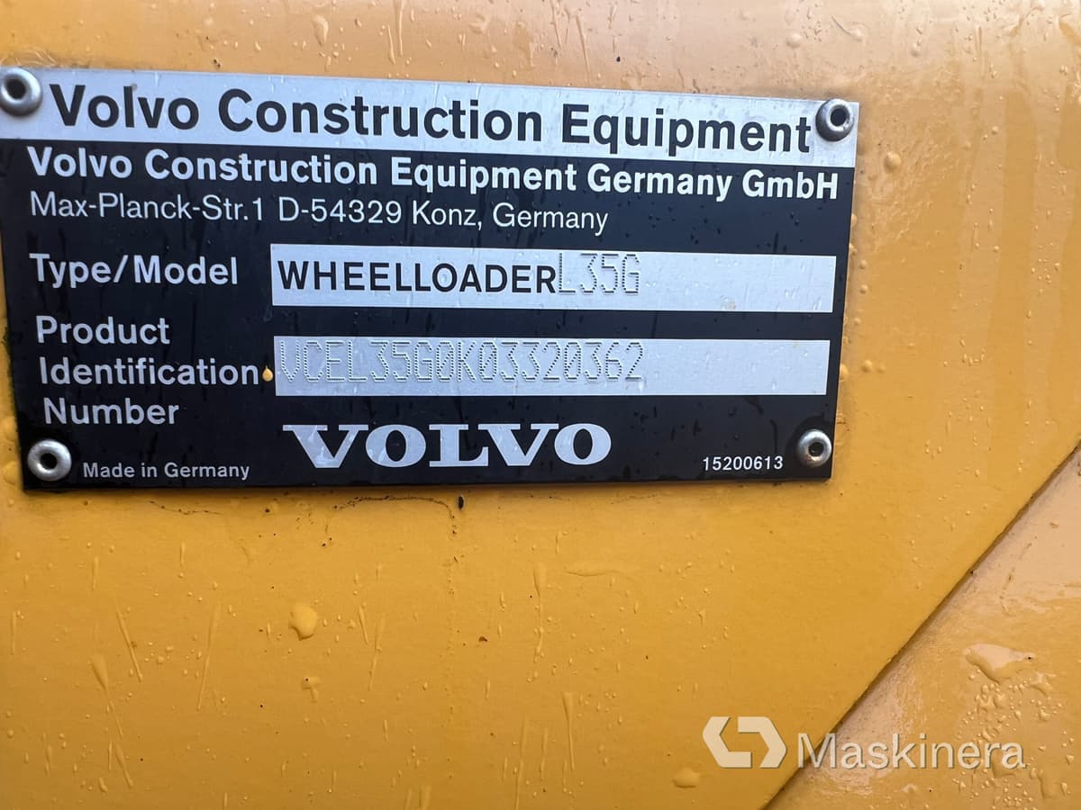 Chargeuse sur pneus Hjullastare Volvo L35G med redskap