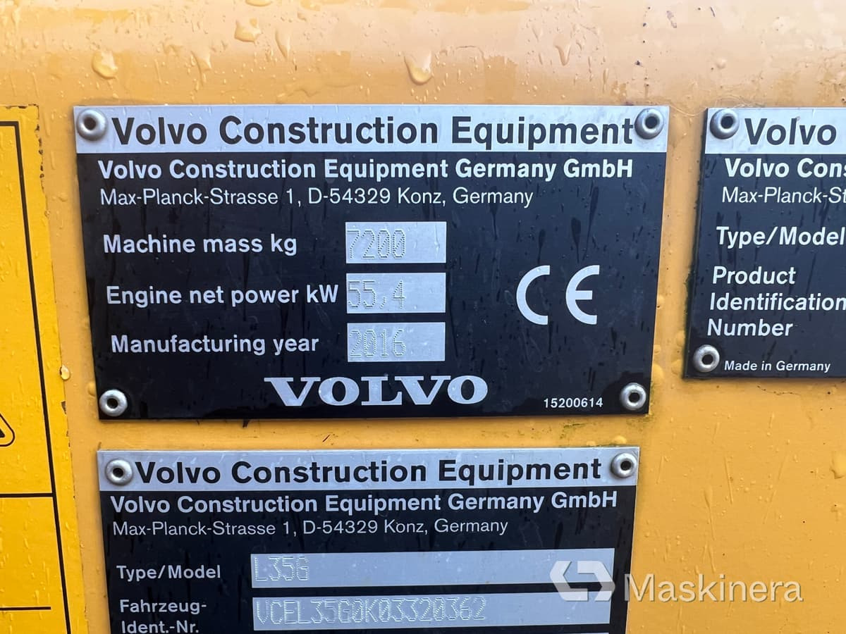 Chargeuse sur pneus Hjullastare Volvo L35G med redskap