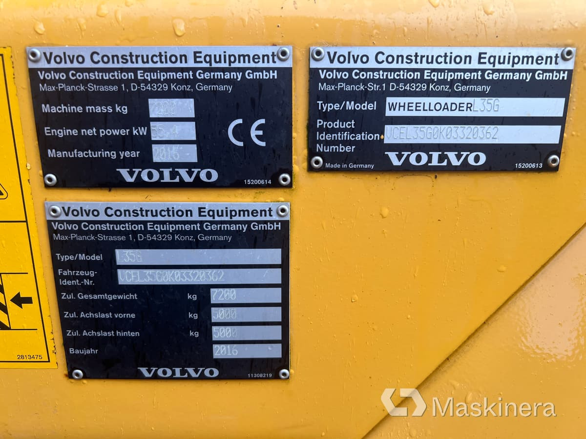 Chargeuse sur pneus Hjullastare Volvo L35G med redskap