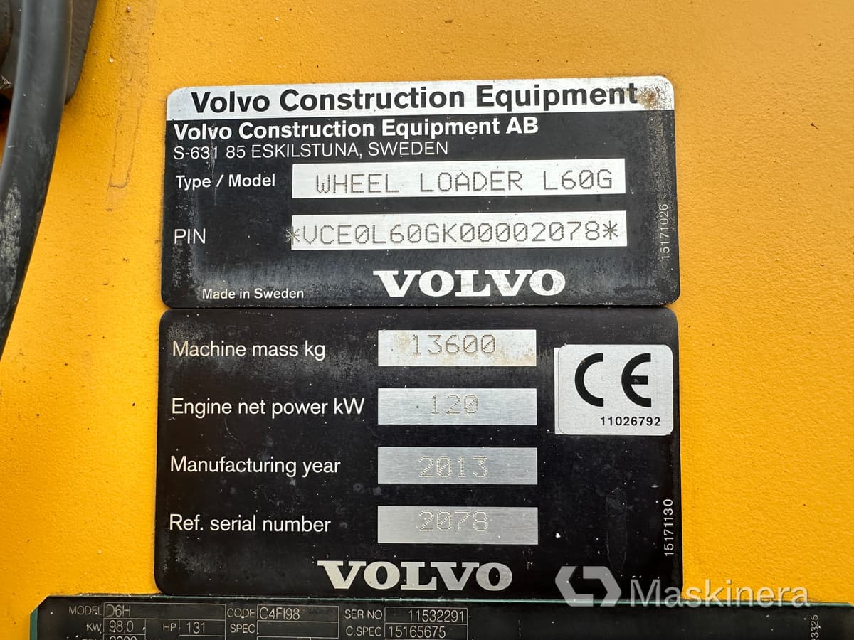 Chargeuse sur pneus Hjullastare Volvo L60G [ Copy ]