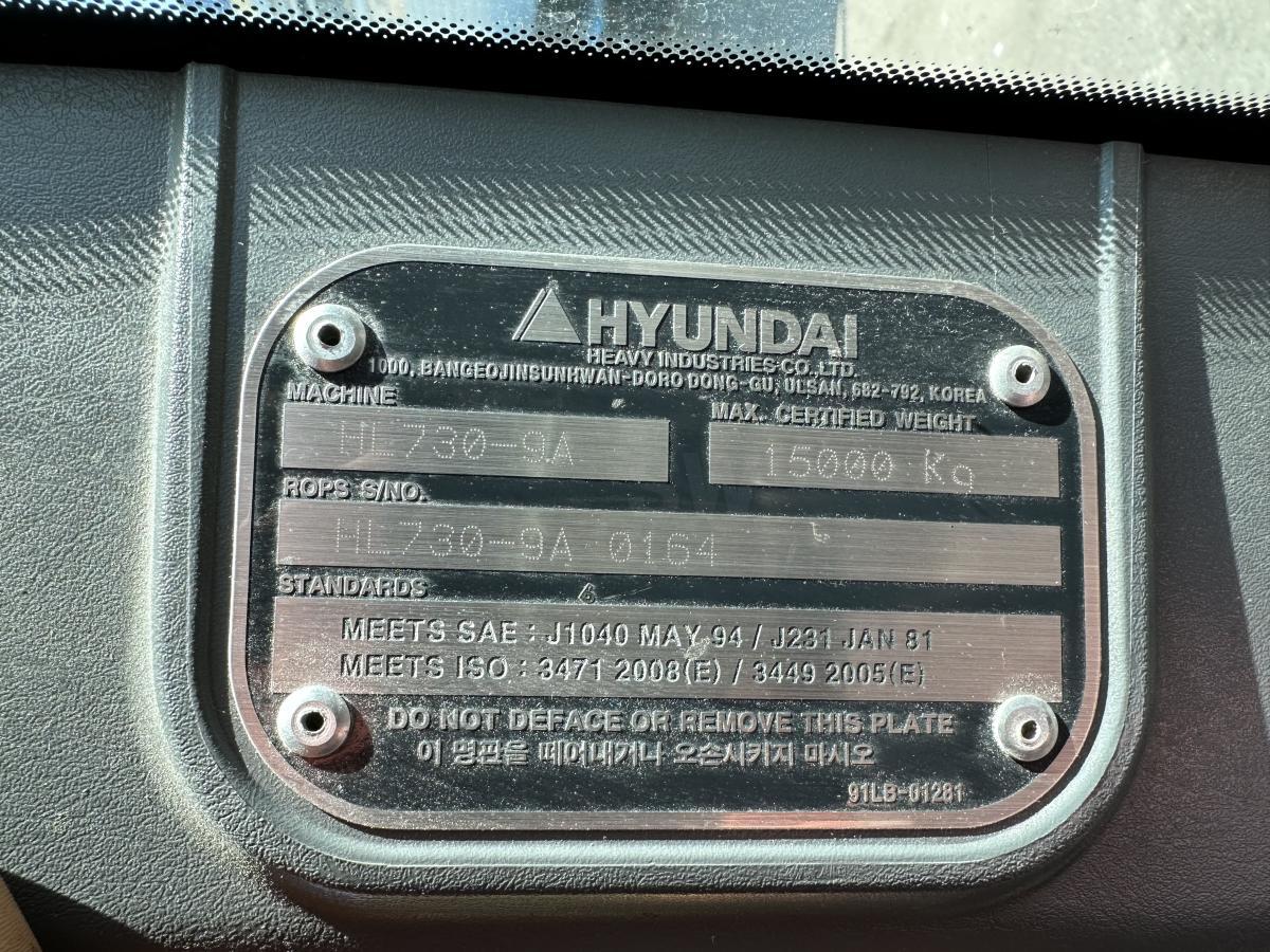 Chargeuse sur pneus Hyundai HL730-9A 4X4 Radlader Mulch-/Klappschaufel KLIMA A/C
