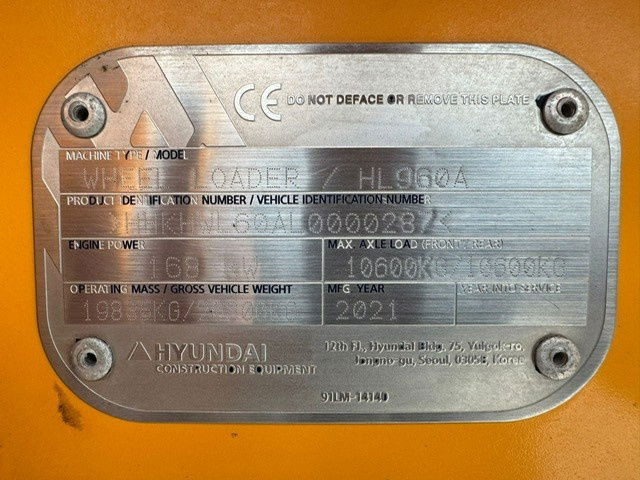 Chargeuse sur pneus Hyundai HL960A