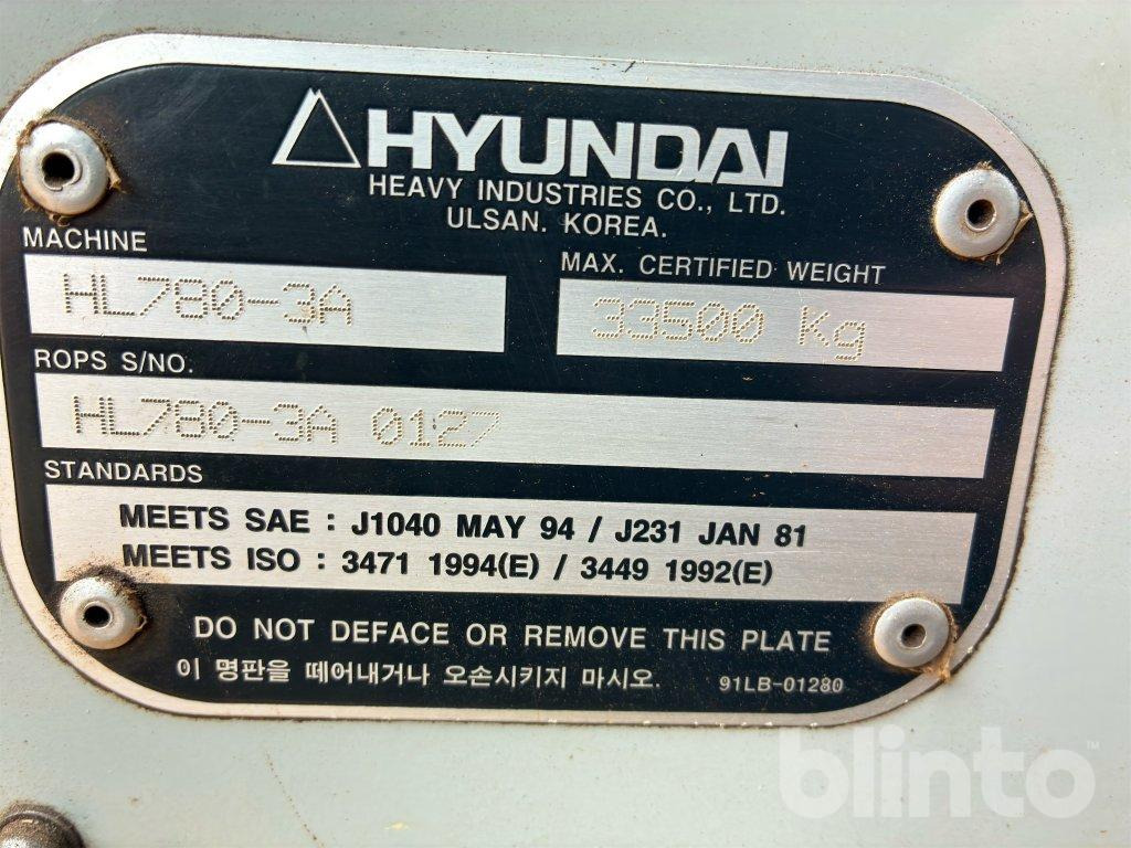 Chargeuse sur pneus Hyundai HL 780-3A