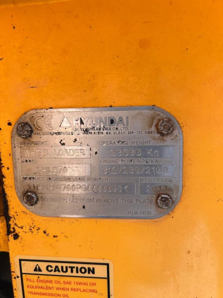 Chargeuse sur pneus Hyundai HL 970