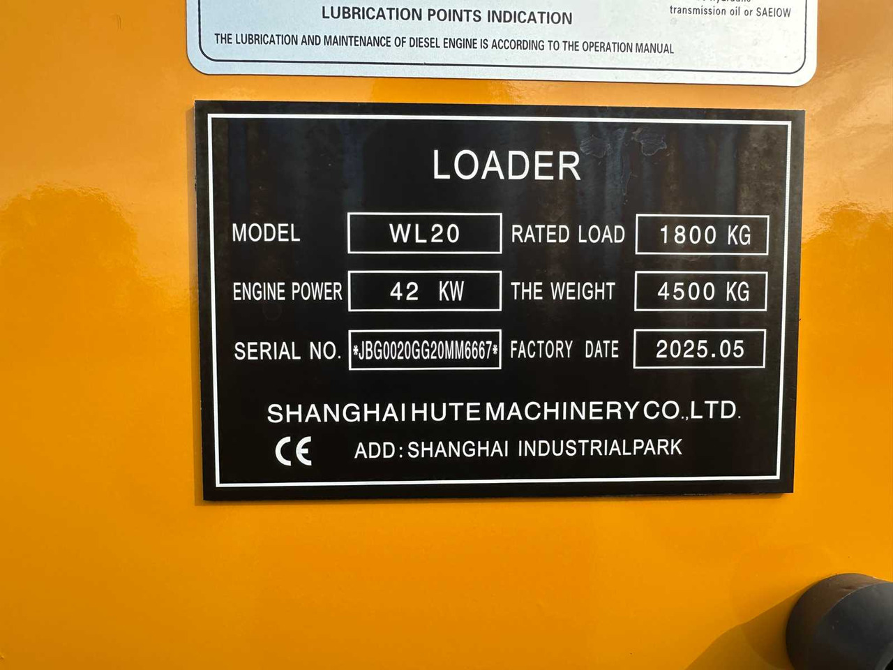 Chargeuse sur pneus JBG - 2025 - WL20 - SHOVEL