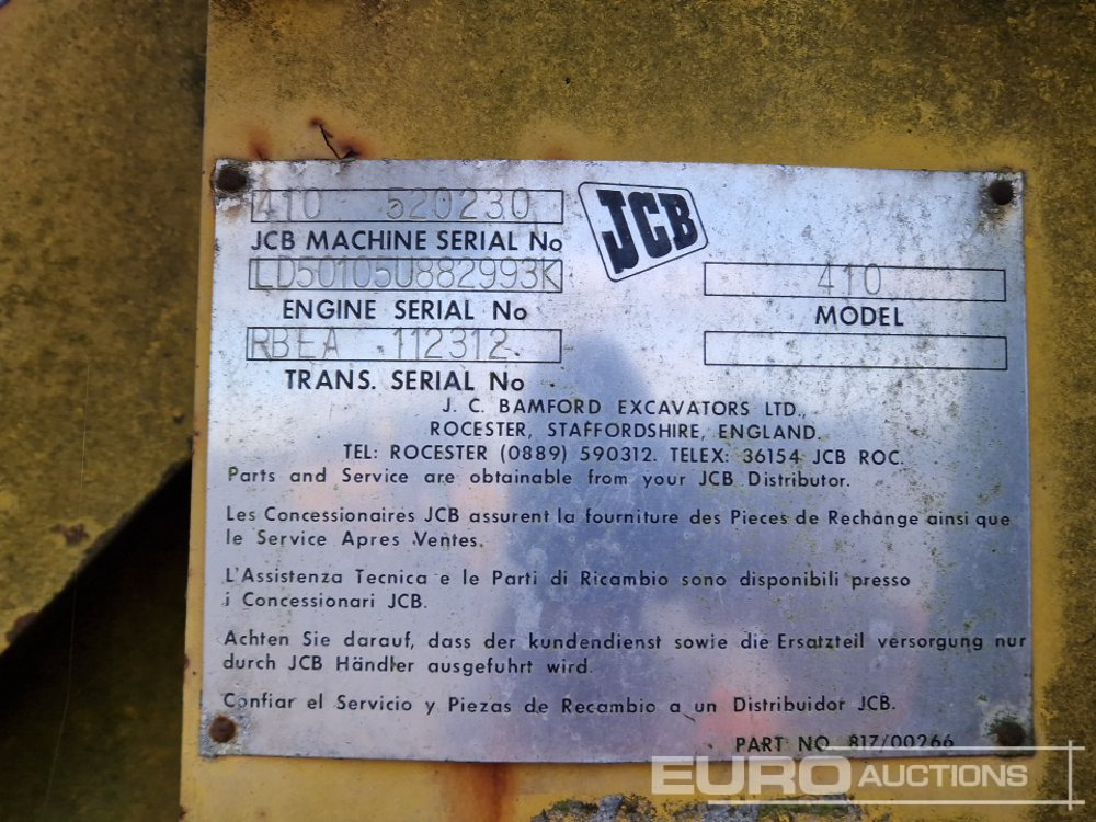 Chargeuse sur pneus JCB 410