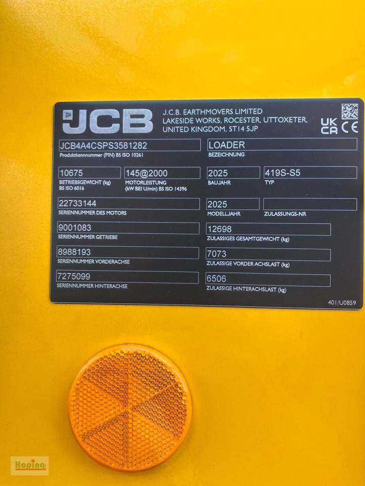 Chargeuse sur pneus JCB 419 S