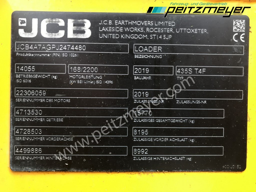 Chargeuse sur pneus JCB RADLADER 435 S