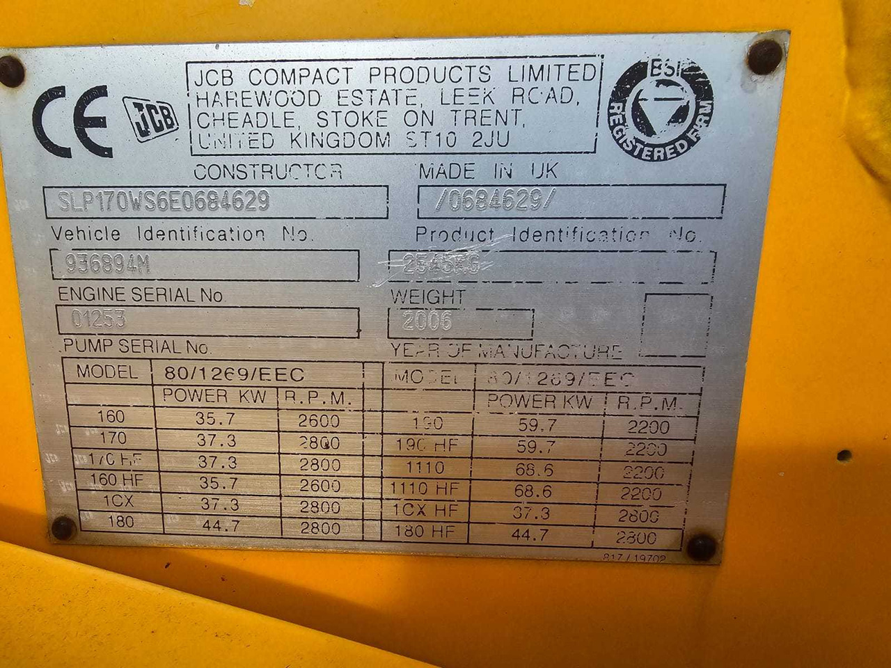 Chargeuse sur pneus JCB - ROBOT 170 - LOADER - 2005