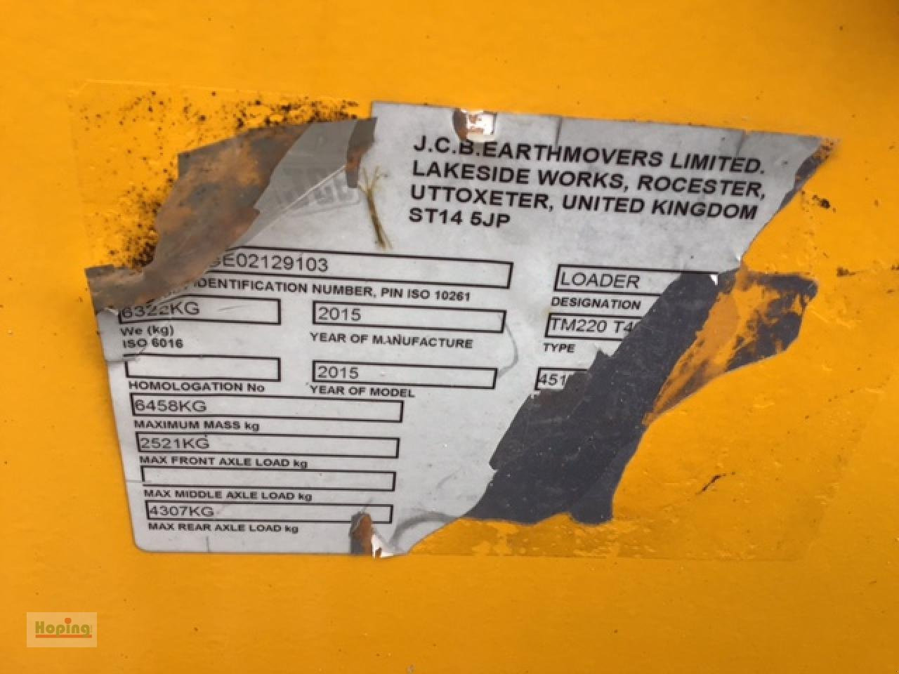 Chargeuse sur pneus JCB TM 220