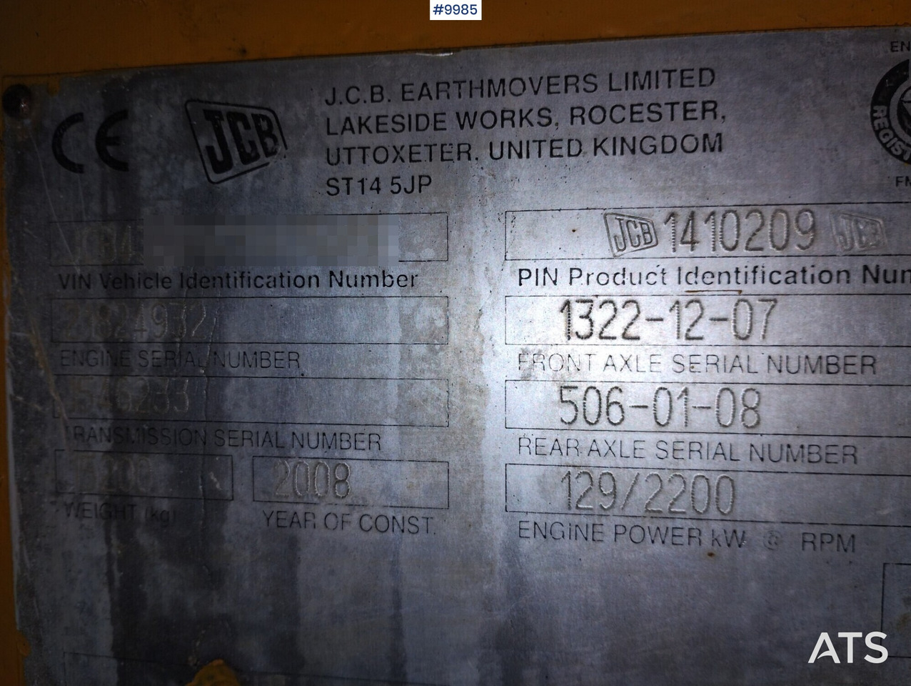 Chargeuse sur pneus Jcb 436HT Wheel loader