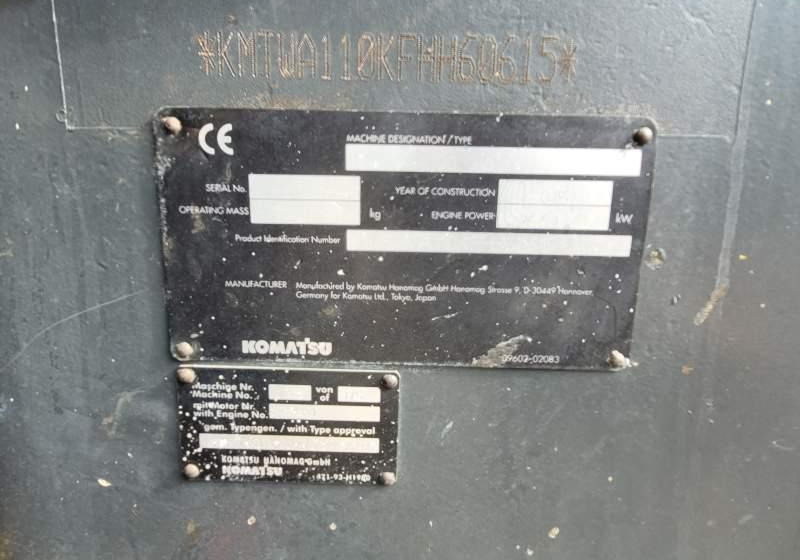 Chargeuse sur pneus Komatsu WA1 100M / SPROWADZONA Z FRANCJI/ 6 300 MTH