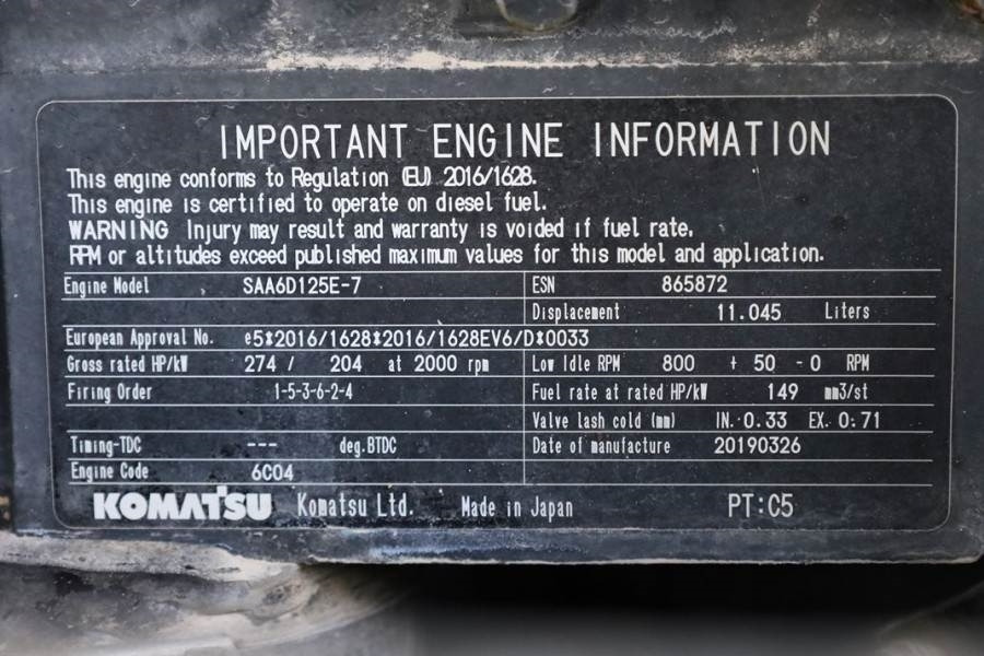 Chargeuse sur pneus Komatsu WA470-8 Diesel, 4x4 Drive, Tamtron Weighting Syste