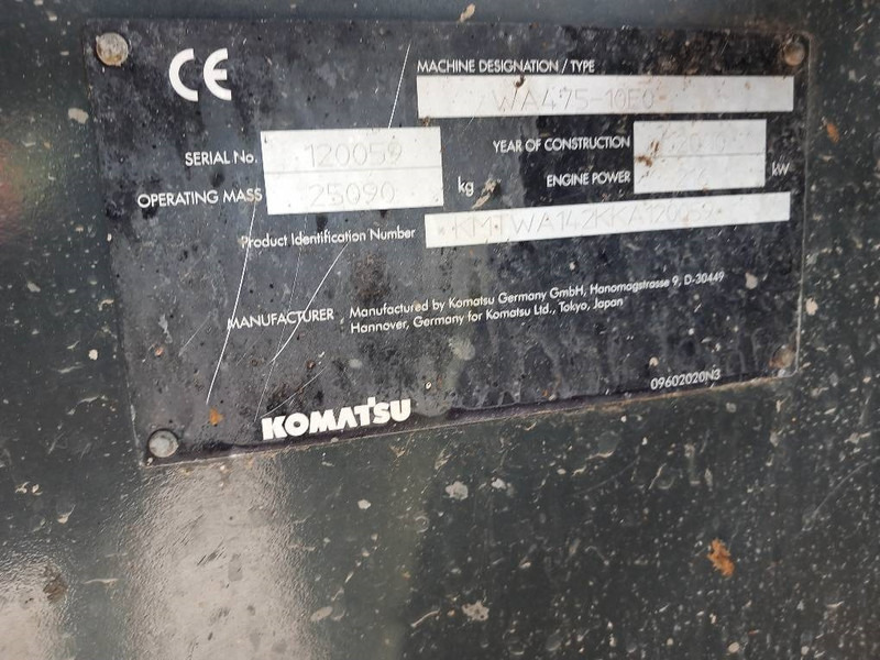 Chargeuse sur pneus Komatsu WA475-10