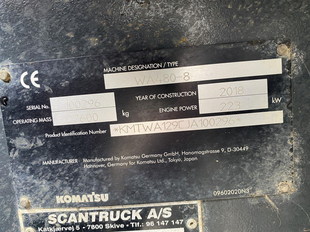 Chargeuse sur pneus Komatsu WA480-8