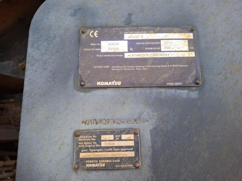 Chargeuse sur pneus Komatsu WA600-6