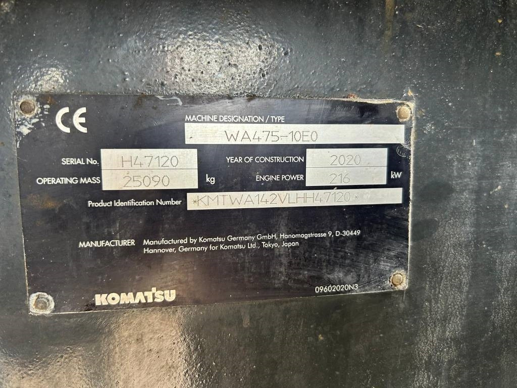 Chargeuse sur pneus Komatsu WA 475-10E0