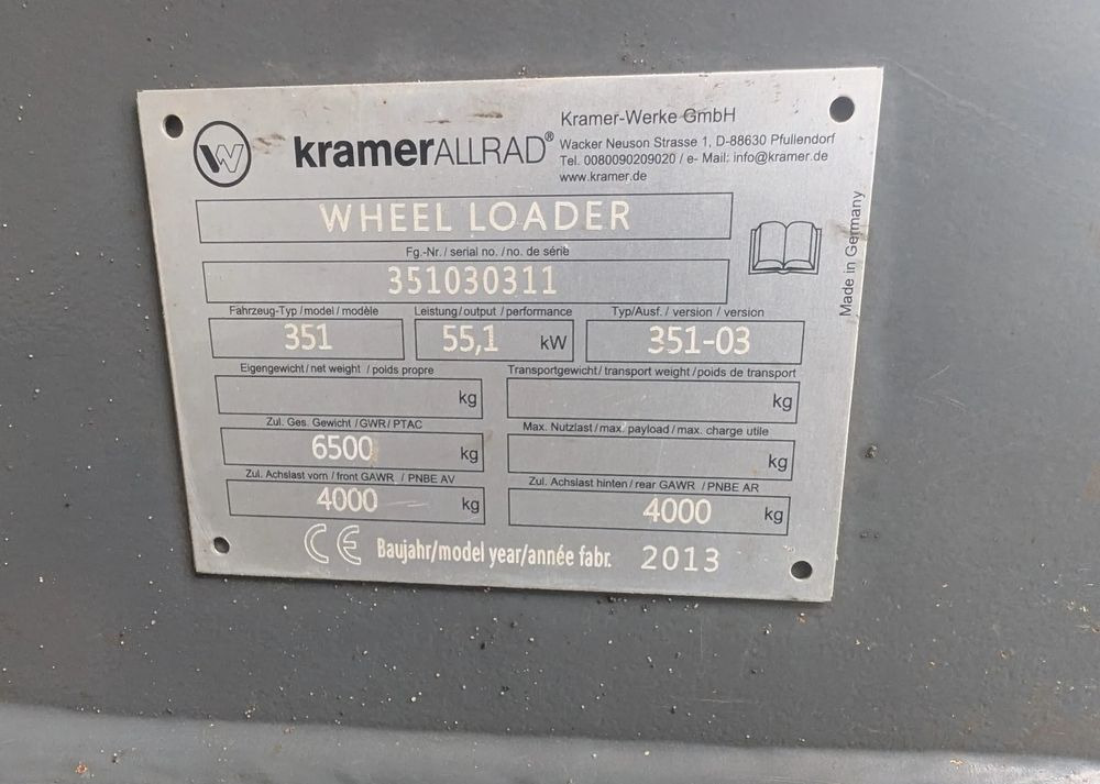Chargeuse sur pneus Kramer Allrad 580