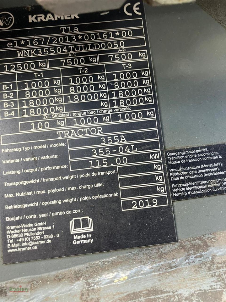 Chargeuse sur pneus Kramer KL60.8L