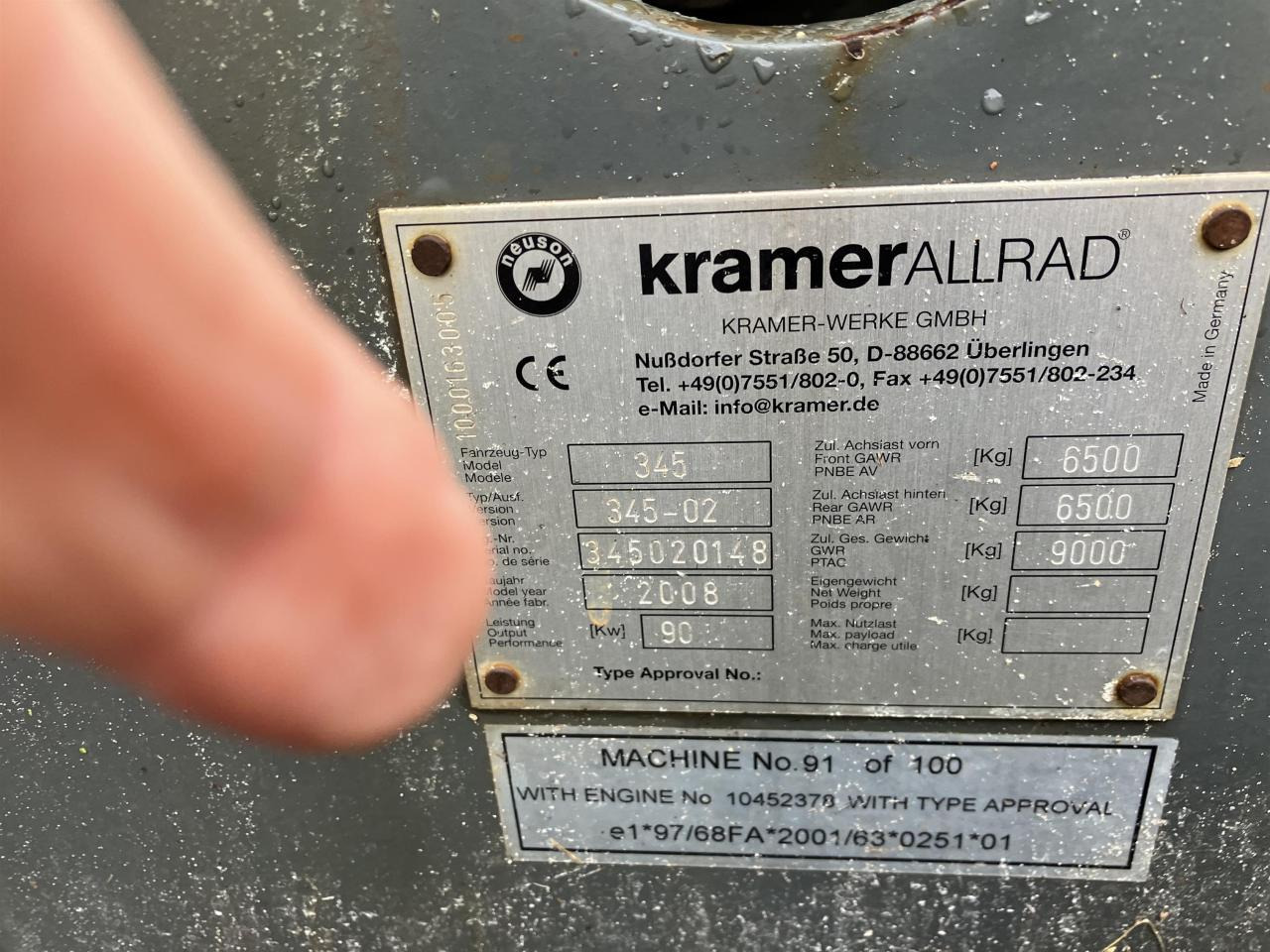 Chargeuse sur pneus Kramer KL 880