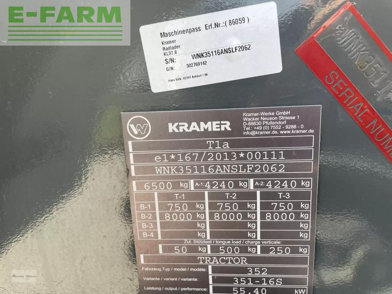 Chargeuse sur pneus Kramer kl 37.8