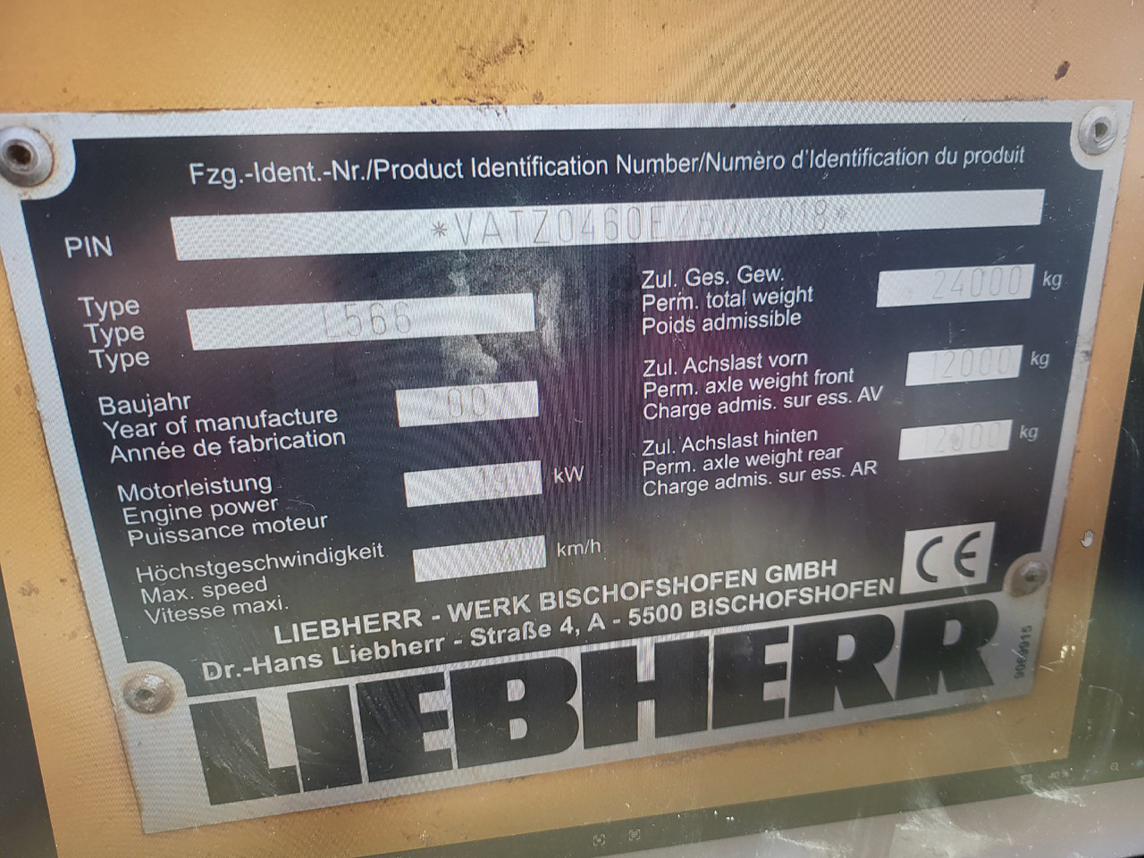 Chargeuse sur pneus LIEBHERR L566