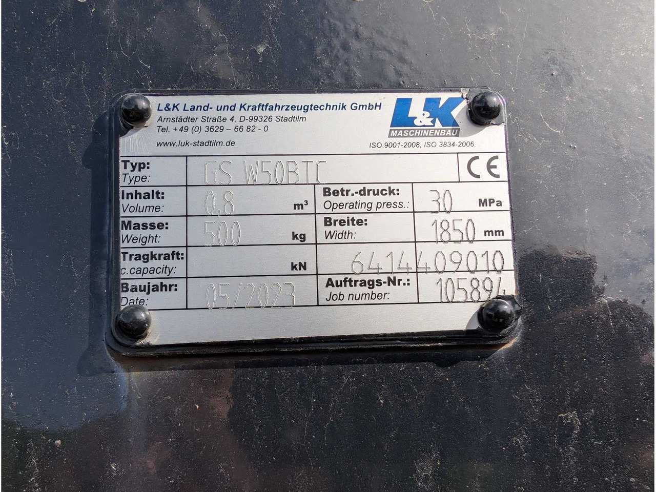 Chargeuse sur pneus L&K - GS W50BTC - 2023 - UNI BUCKET WITH U-BLADE - AS - 1850 MM - 0.8 CBM