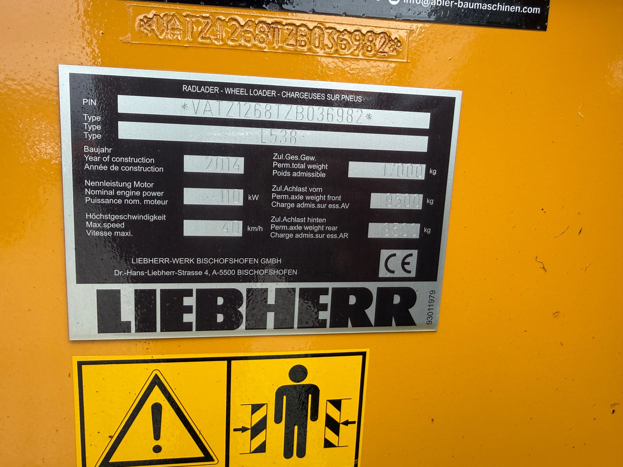 Chargeuse sur pneus Liebherr L538 Radlader SW Klima