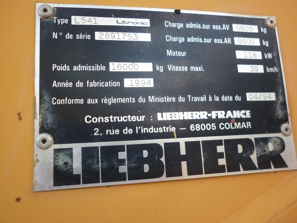 Chargeuse sur pneus Liebherr L541