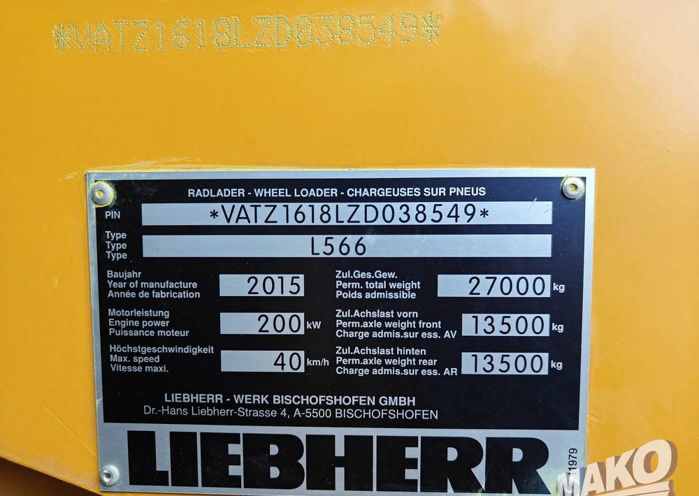 Chargeuse sur pneus Liebherr L566