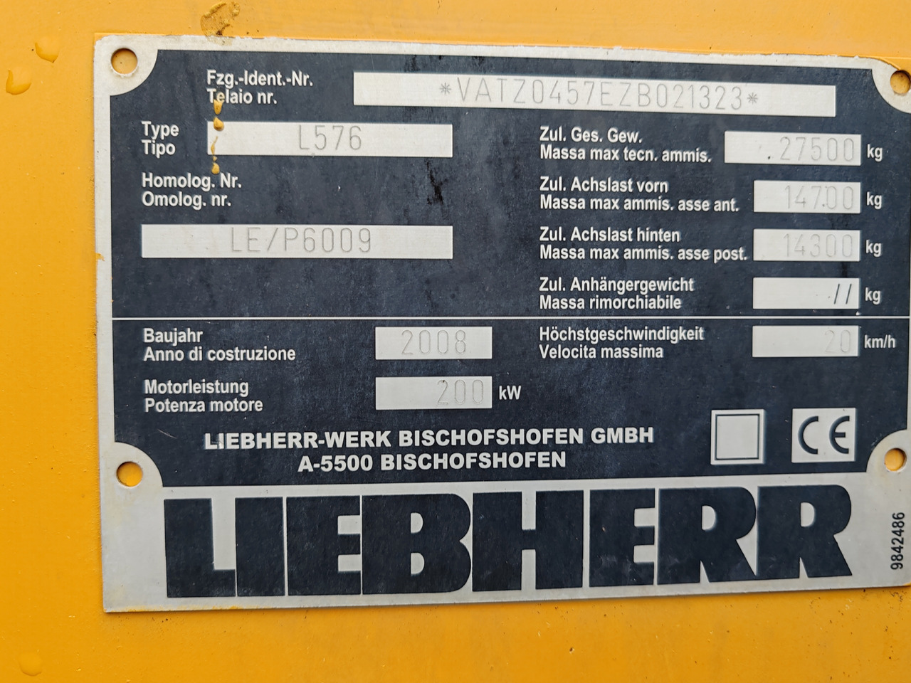 Chargeuse sur pneus Liebherr L576 2plus2