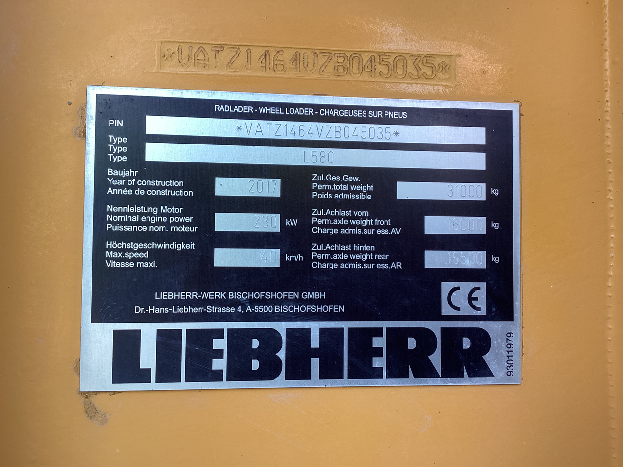 Chargeuse sur pneus Liebherr L580 XPower IV