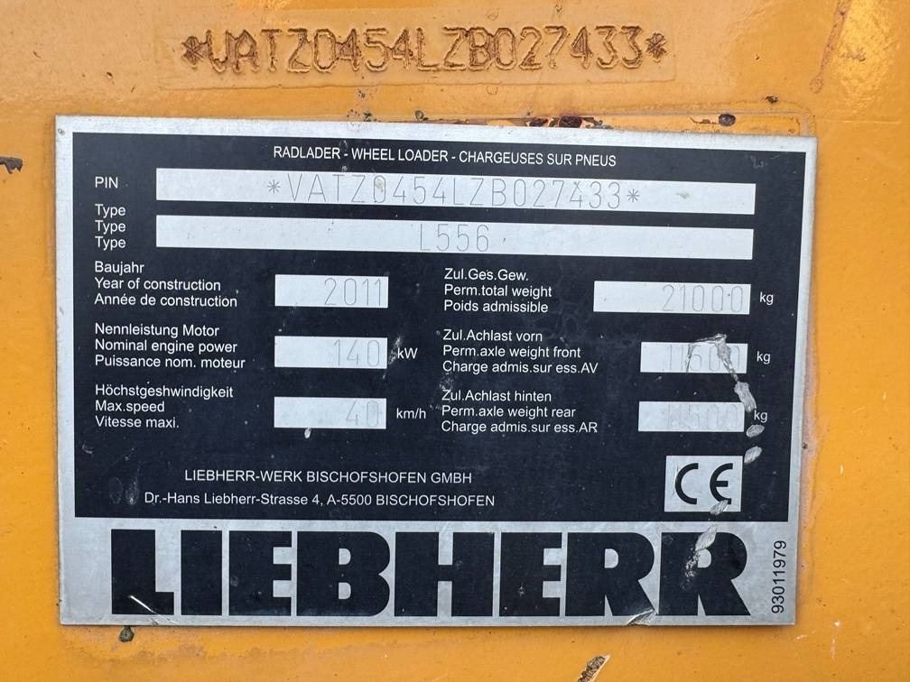 Chargeuse sur pneus Liebherr L 556