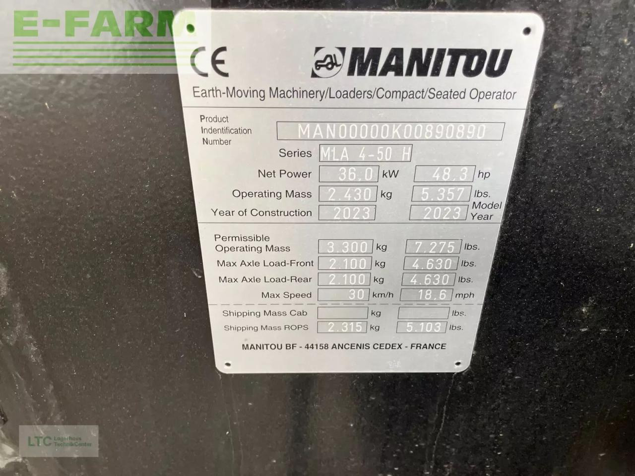 Chargeuse sur pneus Manitou manitou mla 4-50