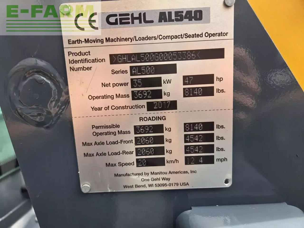 Chargeuse sur pneus Mustang al540